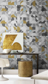 Geometric Love Wallpaper Mural-ChandeliersDecor.com
