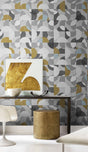 Geometric Love Wallpaper Mural-ChandeliersDecor.com