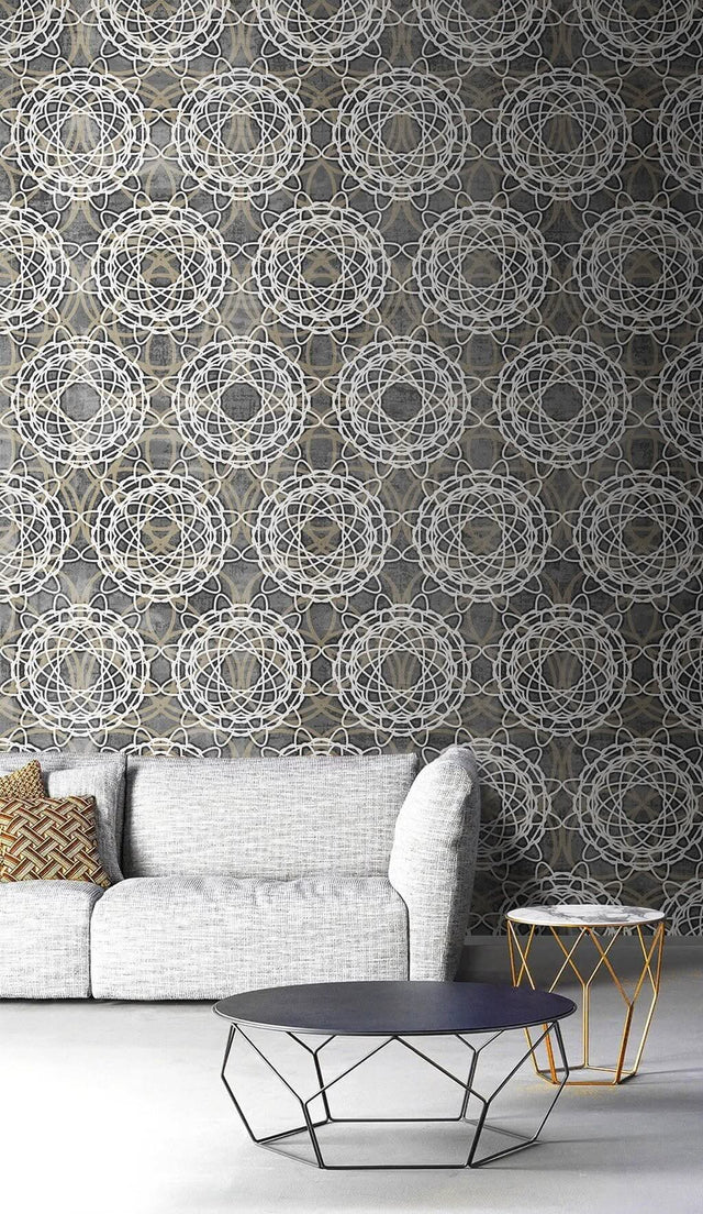 Geometric Mandala Reunion Wallpaper Mural-ChandeliersDecor.com