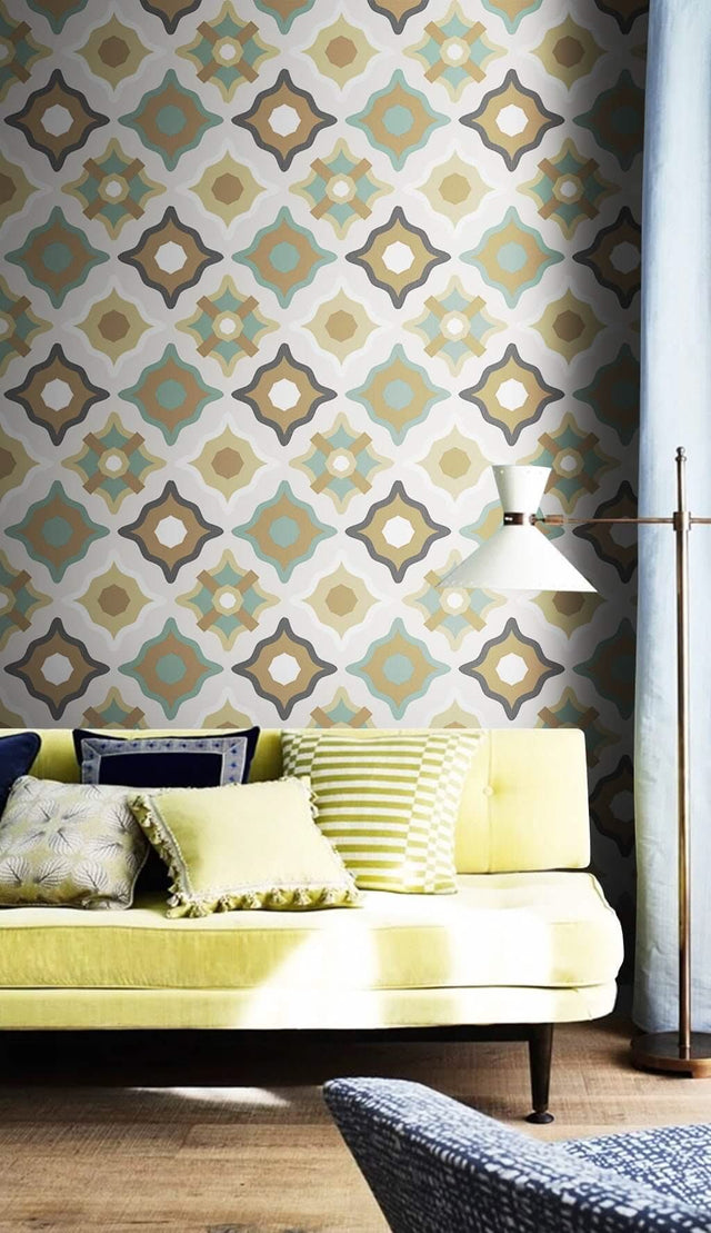 Geometric Morrocon Wallpaper Mural-ChandeliersDecor.com