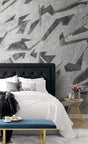 Geometric Rock Grooves Wallpaper Mural-ChandeliersDecor.com