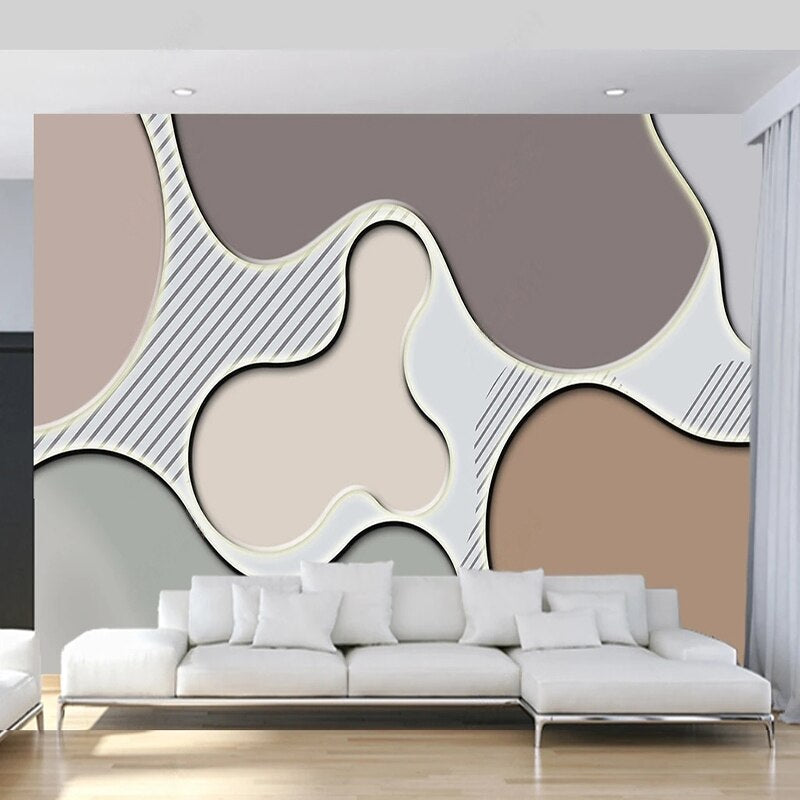 Geometric Shapes Wallpaper for Home Wall Decor-ChandeliersDecor