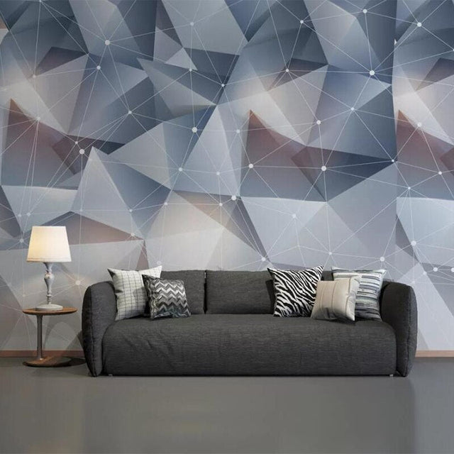 Geometric Shapes Wallpaper for Home Wall Decor-ChandeliersDecor