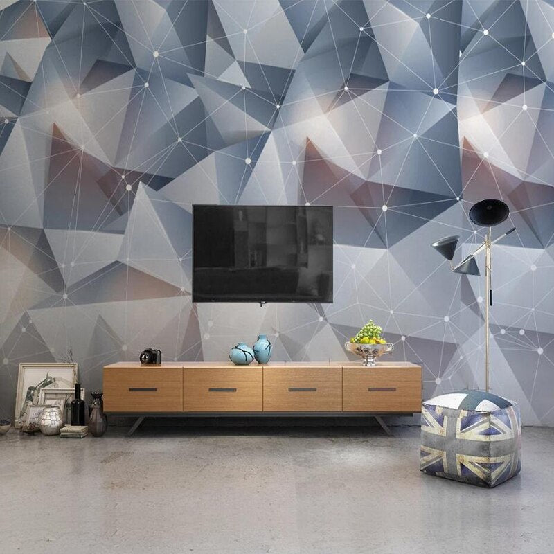 Geometric Shapes Wallpaper for Home Wall Decor