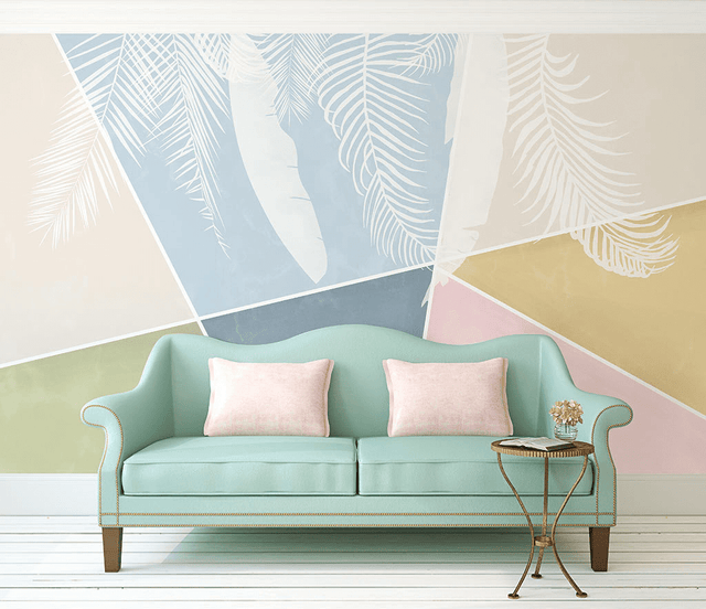 Geometric Soft Colours Wallpaper Murals-ChandeliersDecor.com