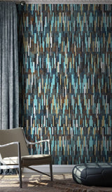 Geometric Strip Bars Wallpaper Mural-ChandeliersDecor.com