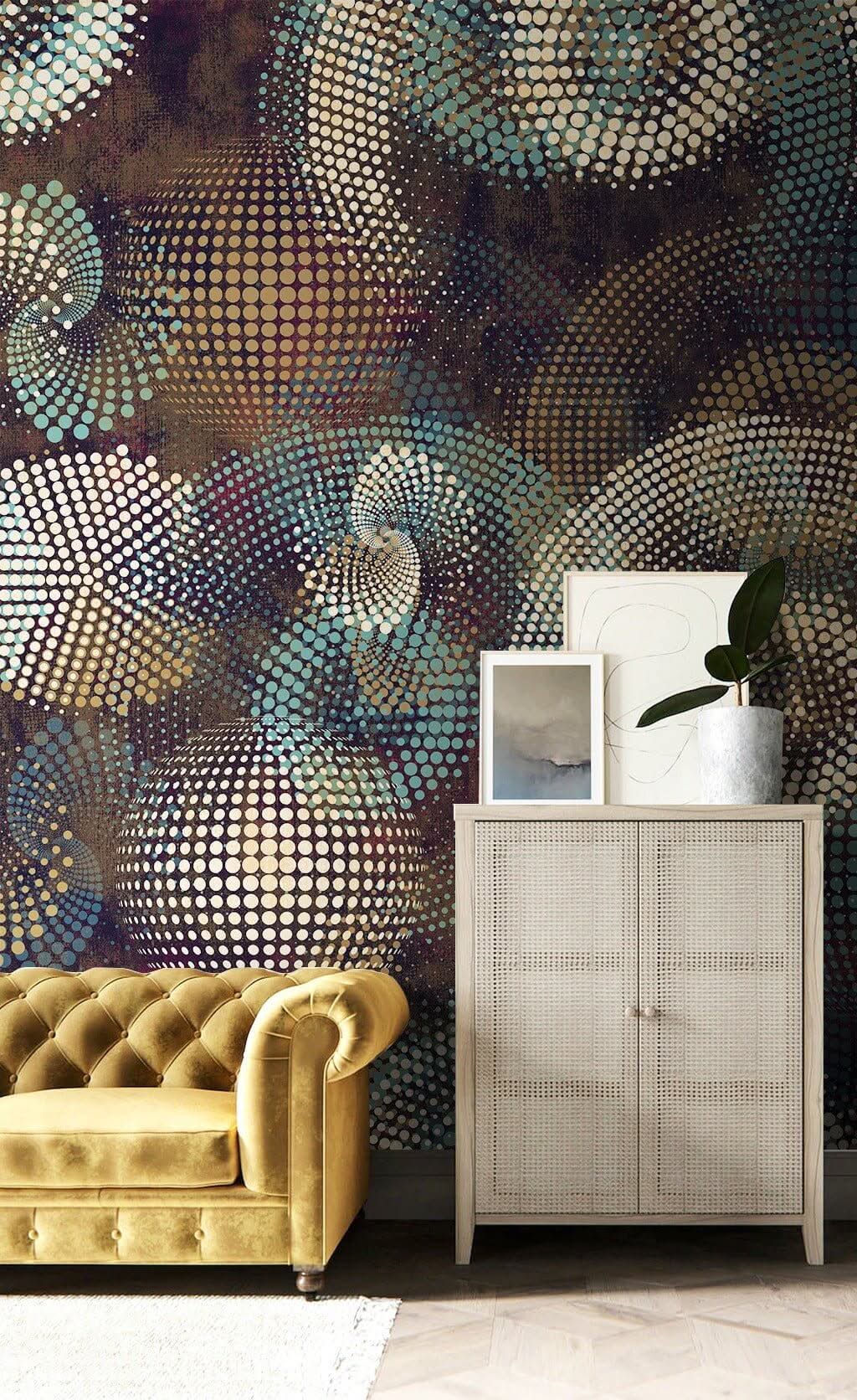 Geometric Swirls Kingdom Wallpaper Mural-ChandeliersDecor.com