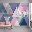 Geometric Triangle Wallpaper for Home Wall Decor-ChandeliersDecor