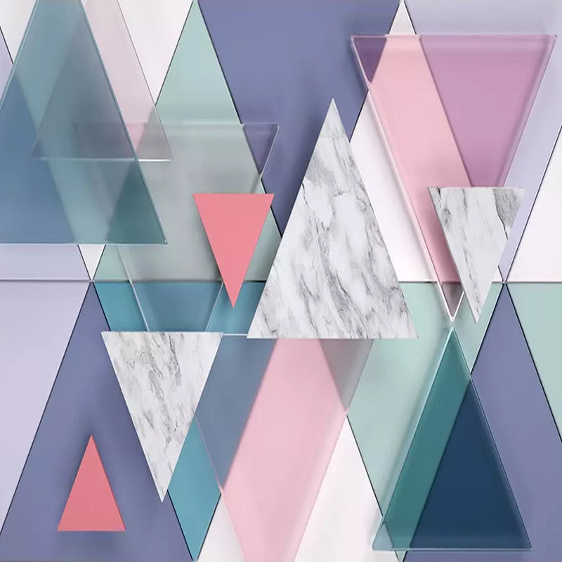 Geometric Triangle Wallpaper for Home Wall Decor-ChandeliersDecor