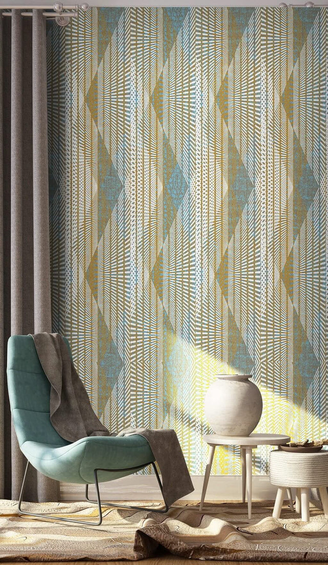 Geometric Triangles Wallpaper Mural-ChandeliersDecor.com