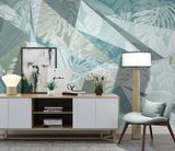 Geometric Triangular leafs Wallpaper Murals-ChandeliersDecor