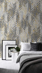 Geometric Zig Zags Wallpaper Mural-ChandeliersDecor.com