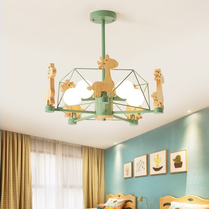 Giraffe Ceiling Light - Kids Nursery lighting-ChandeliersDecor