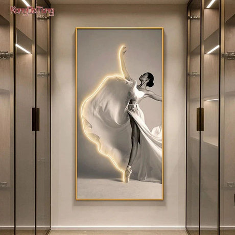 Girl Dance Art LED Wall Lamp for Interior Decoration-ChandeliersDecor