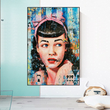 Girl Fashion Wall Art Canvas-ChandeliersDecor