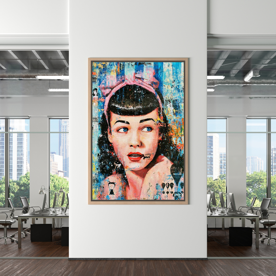 Girl Fashion Wall Art Canvas-ChandeliersDecor