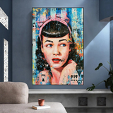 Girl Fashion Wall Art Canvas-ChandeliersDecor