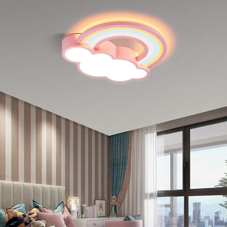 Girls Cloud Rainbow Ceiling Light | Kids Room Decor Lights-ChandeliersDecor