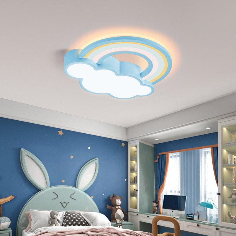 Girls Cloud Rainbow Ceiling Light | Kids Room Decor Lights-ChandeliersDecor