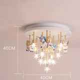 Girls Merry Go Roond Horses Ceiling Light | Kids Room Decor Lights-ChandeliersDecor