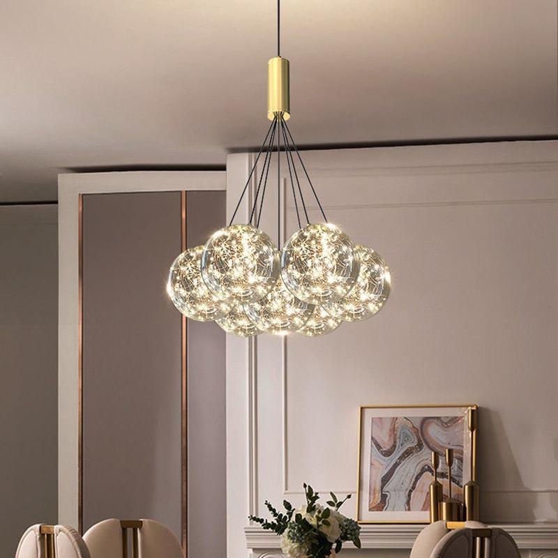 Glass Ball Chandeliers for Living Room and Dining-ChandeliersDecor