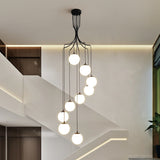 Glass Ball Pendant Chandelier Elegant Lighting Fixture