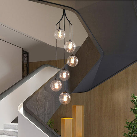 Glass Ball Pendant Chandelier: Elegant Lighting Fixture-ChandeliersDecor