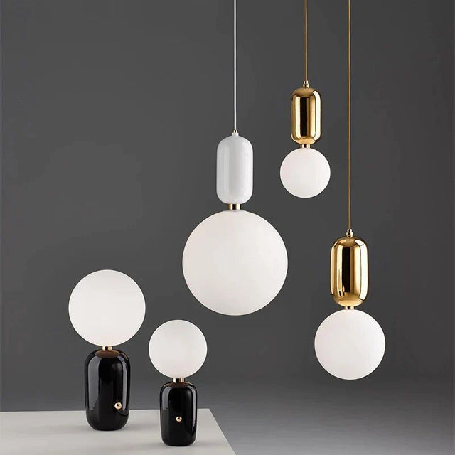 Glass Ball Pendant Light - Illuminate Your Space with Elegance-ChandeliersDecor