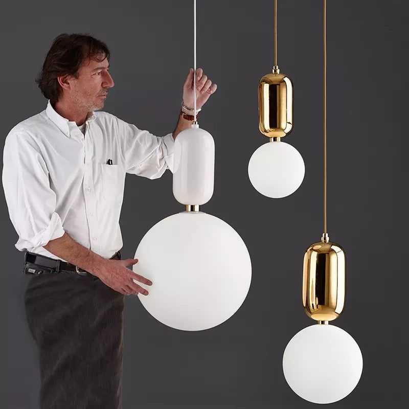 Glass Ball Pendant Light - Illuminate Your Space with Elegance-ChandeliersDecor