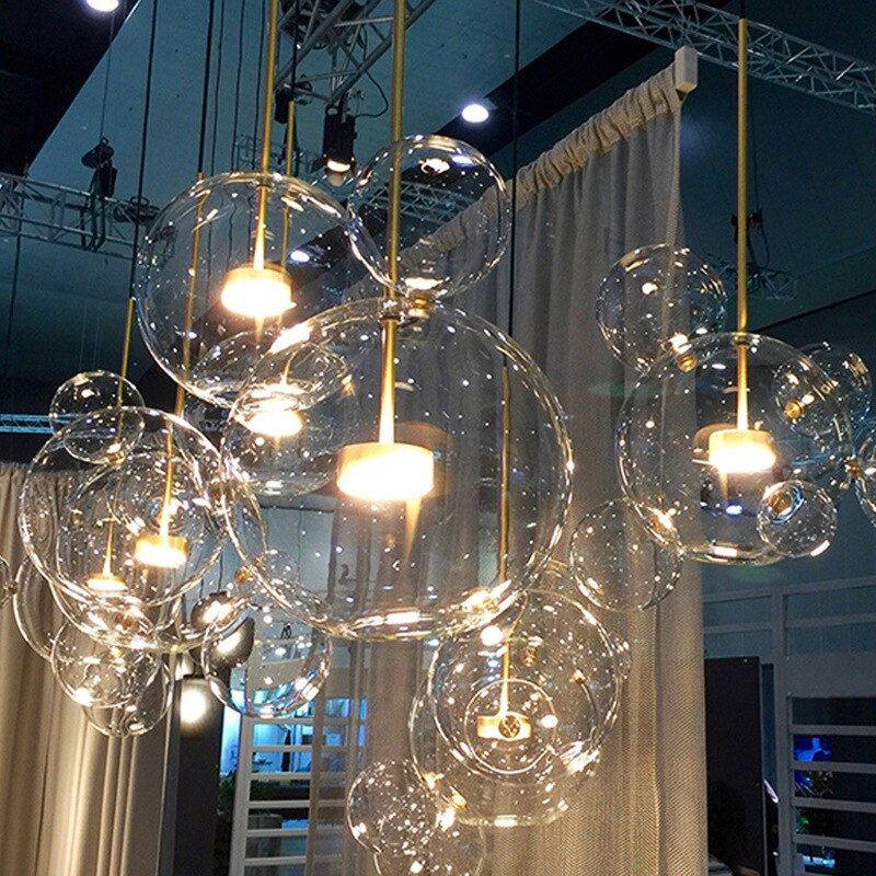 Lampes suspendues boule de verre: options d'éclairage exquises