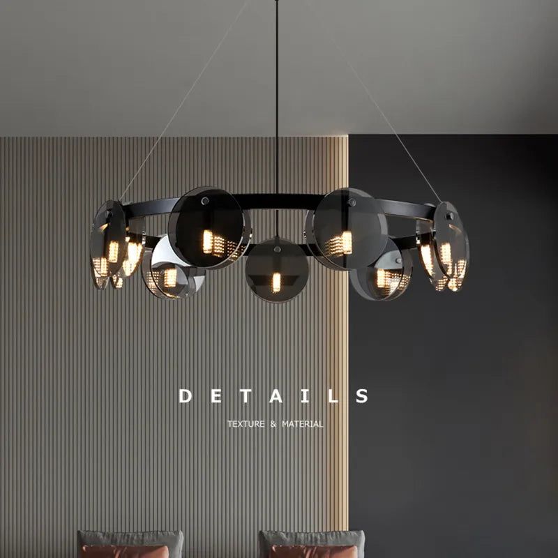 Glass Chambers LED Chandelier - Modern Elegance in Every Detail-ChandeliersDecor