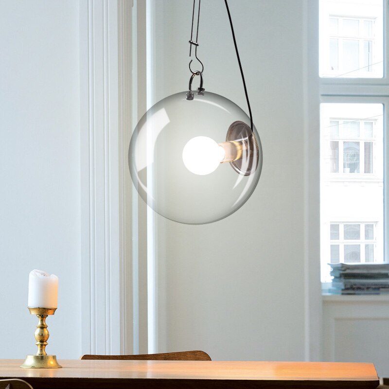 Glass Globe LED Hanging Light Chandelier-ChandeliersDecor