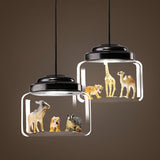 Glass Lamp Cafe Kindergarten Study Kids Room Lights-ChandeliersDecor