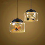 Glass Lamp Cafe Kindergarten Study Kids Room Lights-ChandeliersDecor