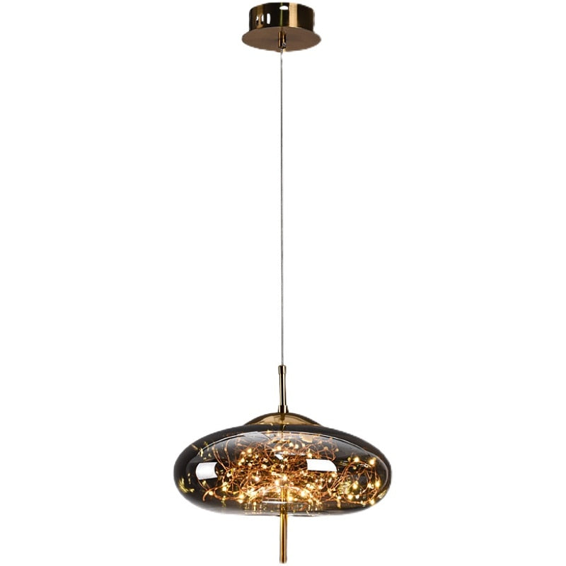 Glass Net Long Line Pendant Chandelier Lights-ChandeliersDecor