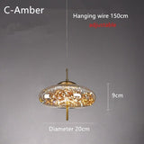 Glass Net Long Line Pendant Chandelier Lights-ChandeliersDecor