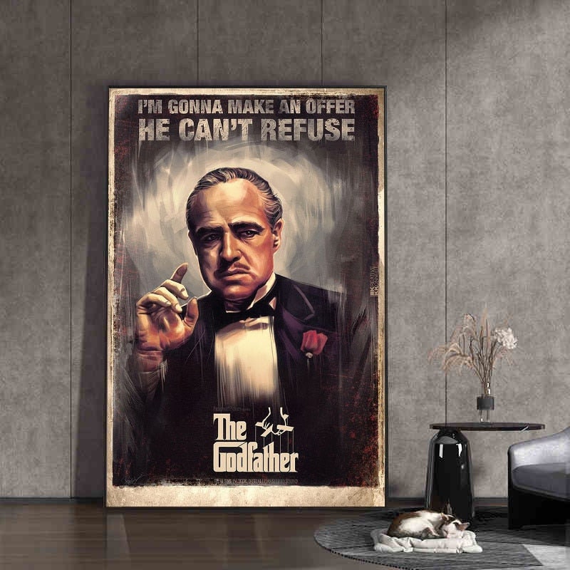 Godfather Poster - Classic Movie Memorabilia Limited Edition Wall Art-ChandeliersDecor