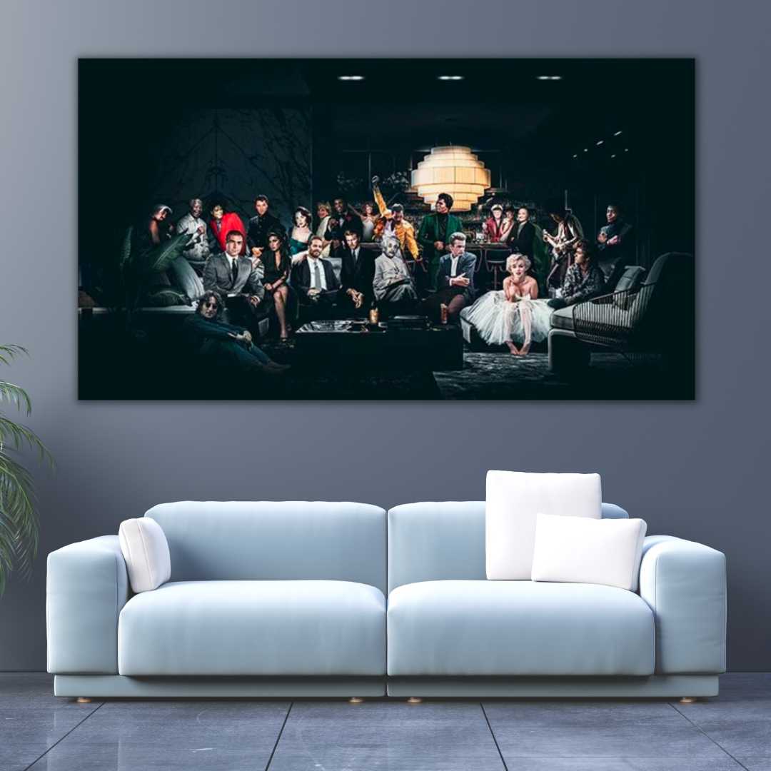 Godfather Scarface Character Canvas Wall Art-ChandeliersDecor