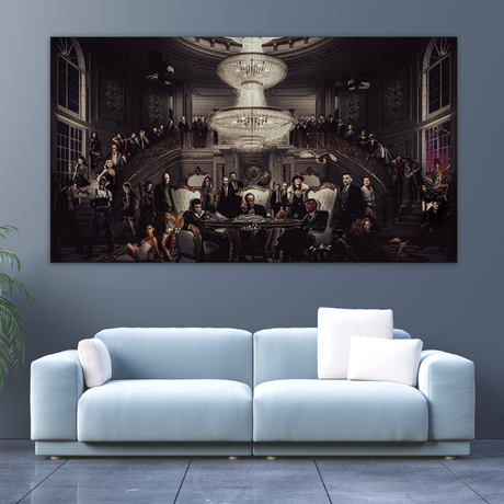 Godfather Scarface Character Canvas Wall Art-ChandeliersDecor