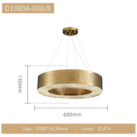 Gold Crystal Chandelier - Elegant Lighting Solution-ChandeliersDecor