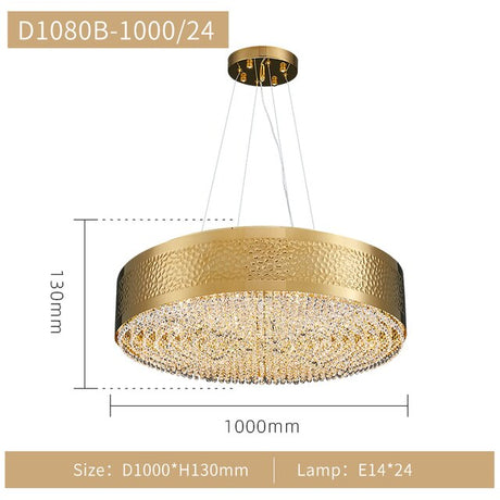 Gold Crystal Chandelier - Elegant Lighting Solution-ChandeliersDecor