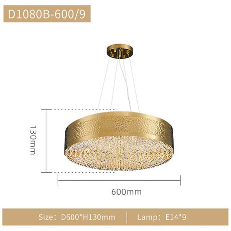 Gold Crystal Chandelier - Elegant Lighting Solution-ChandeliersDecor