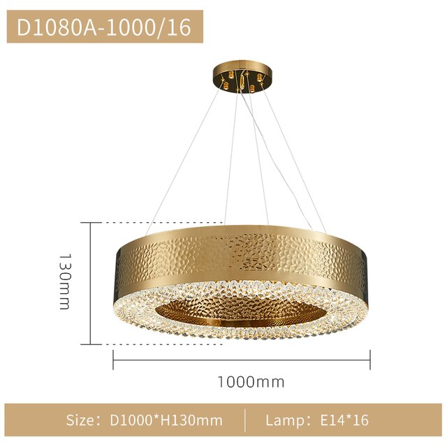 Gold Crystal Chandelier - Elegant Lighting Solution-ChandeliersDecor