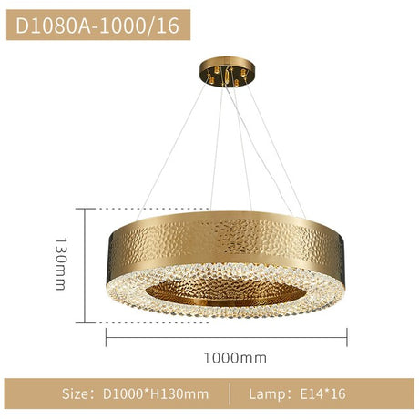 Gold Crystal Chandelier - Elegant Lighting Solution-ChandeliersDecor