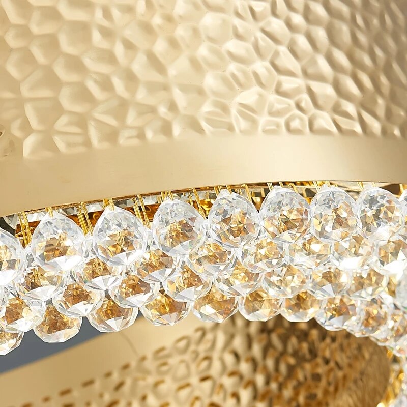 Gold Crystal Chandelier - Elegant Lighting Solution-ChandeliersDecor