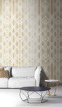 Gold Geometric Elegance Wallpaper Mural-ChandeliersDecor.com
