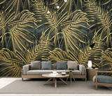 Gold Leafs Pattern Wallpaper Murals-ChandeliersDecor.com