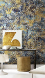 Gold Rush Leaves Wallpaper Mural-ChandeliersDecor.com