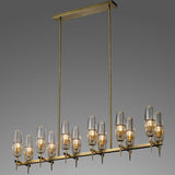 Golden Radiance Modern Glass Ceiling Chandelier-ChandeliersDecor