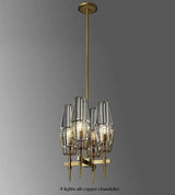 Golden Radiance Modern Glass Ceiling Chandelier-ChandeliersDecor